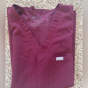 Womans Fig Scrub set Burgandy